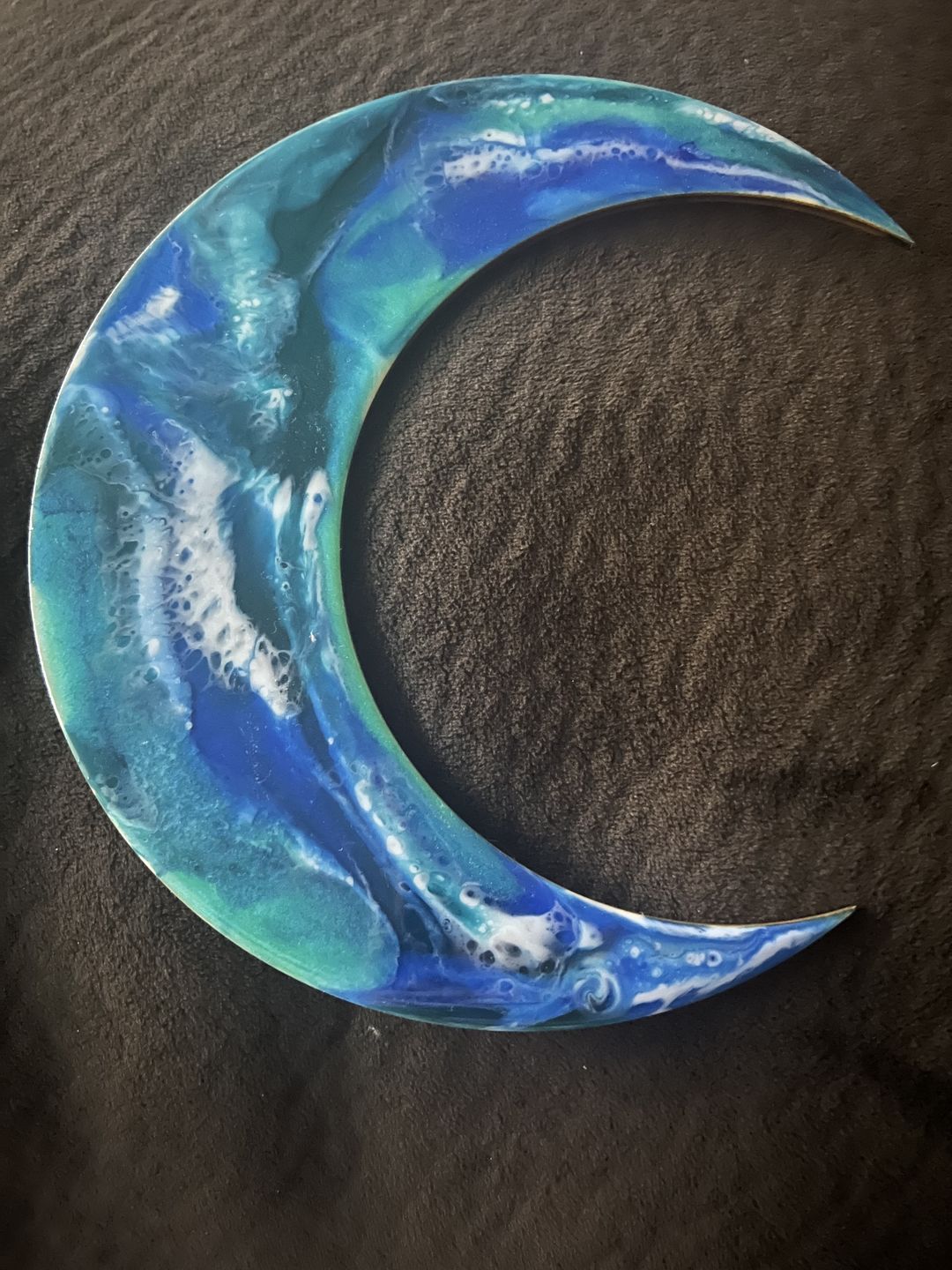 Customer photo review of Unfinished Wooden Crescent Moon Shape - Night Sky - Craft - up to 24" DIY