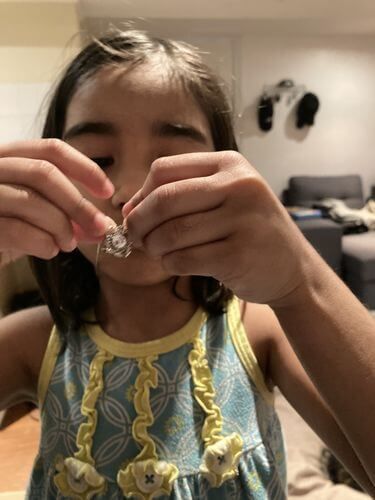 Customer photo review of To My Daughter - If Ever There Is Tomorrow - Love Knot Necklace