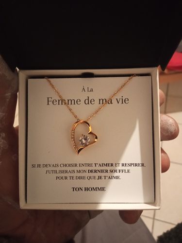 Customer photo review of À La Femme de ma vie - Collier Coeur Femme