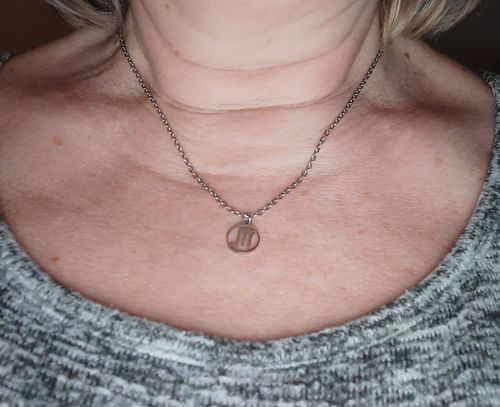 Customer photo review of Collier à pendentif signe astrologique scorpion en acier chirurgical