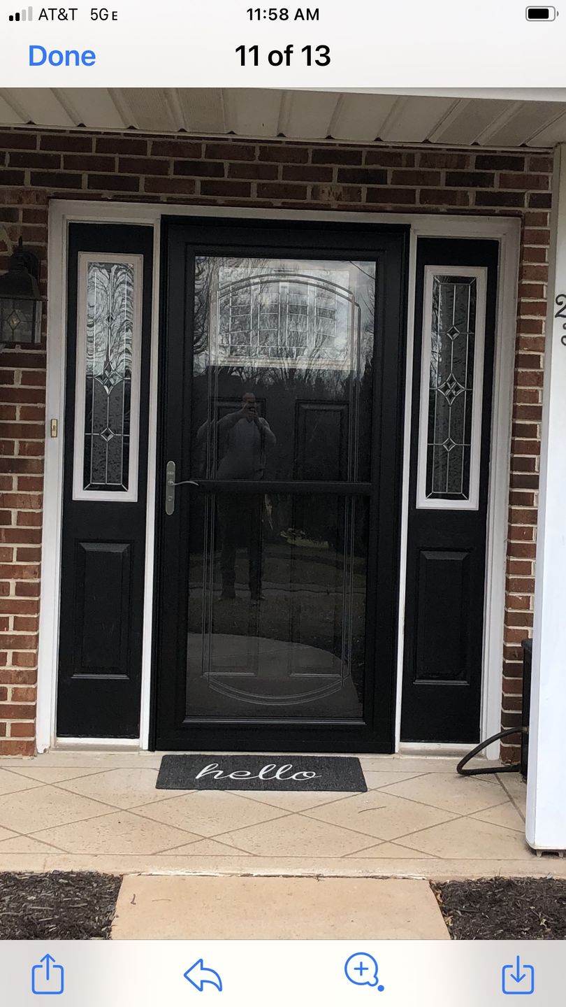 Customer photo review of Wexford Glass and Frame Kit (Half Sidelite 8" x 36" Glass Size)
