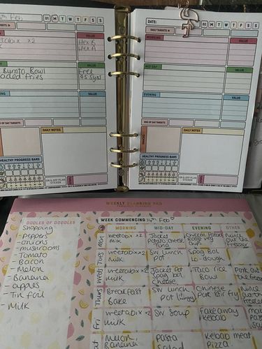 Customer photo review of Undated Food Diary - Organiser Refill