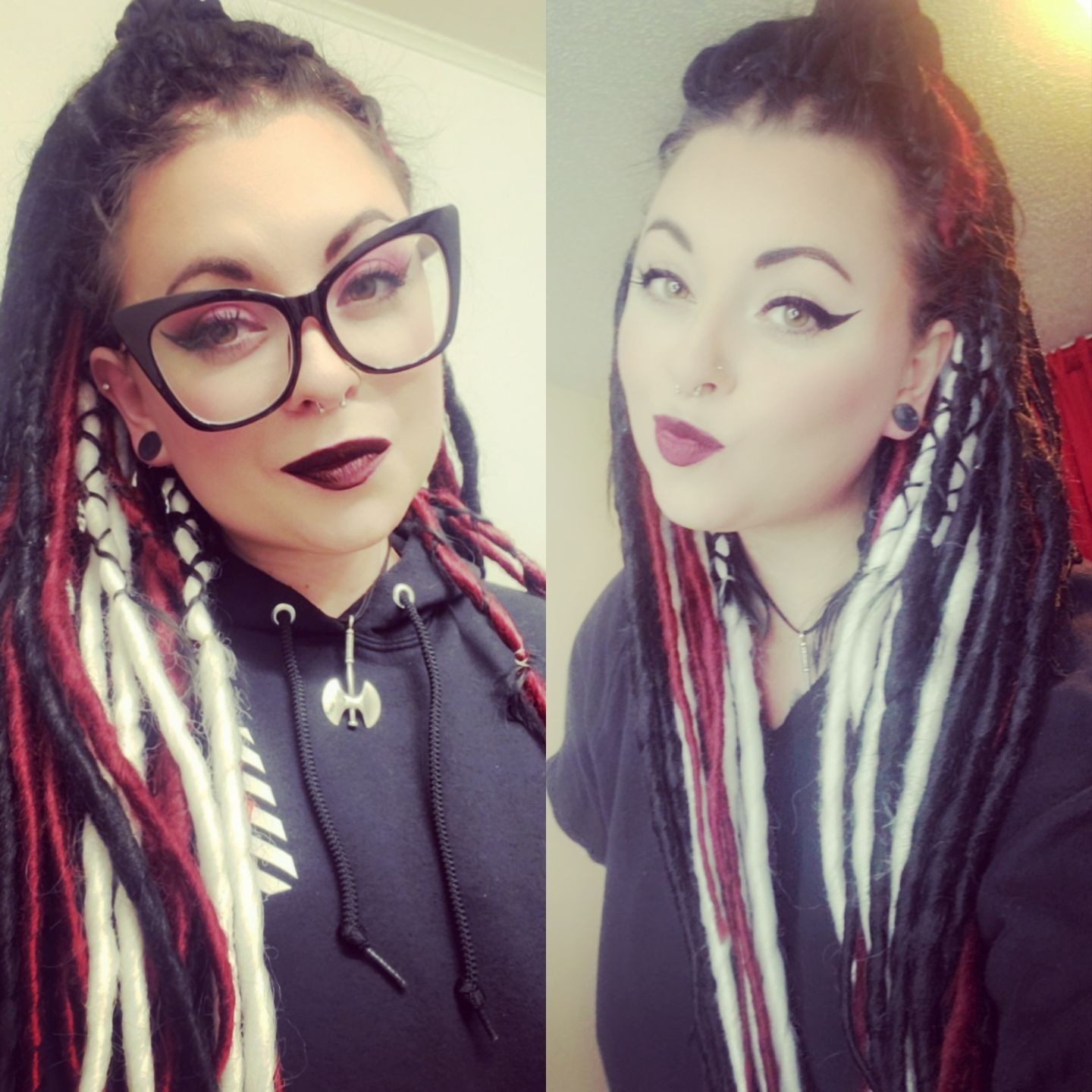 Customer photo review of Jet Black  - (1 pack of 5 Dreads)