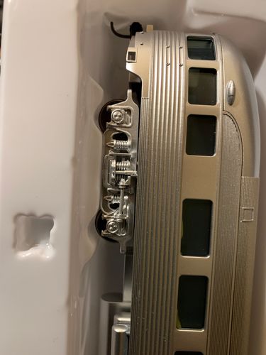 Customer photo review of WalthersProto 920-2101 GSC 41-NDO (CIB) Outside Swing 4-Wheel Passenger Trucks w/36" Wheels -- Silver - 1 Pair, HO Scale