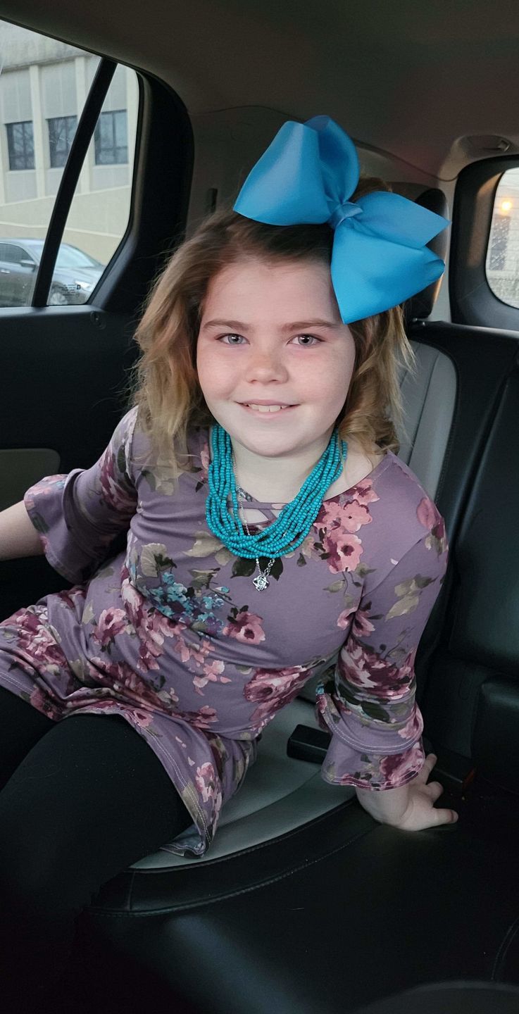 Customer photo review of To My Daughter - If Ever There Is Tomorrow - Love Knot Necklace