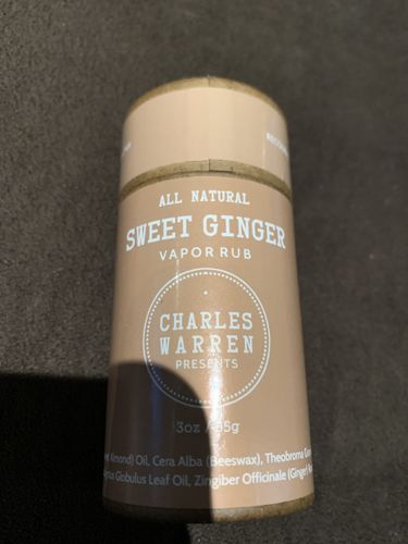 Customer photo review of Sweet Ginger Sore Muscle Rub
