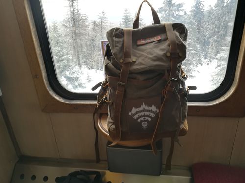 Customer photo review of Rucksack Mit Patch / Olivgrau (🌲)