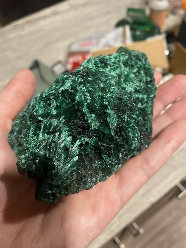 Customer photo review of Fibrous Malachite - M8