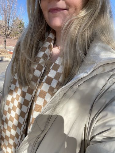 Customer photo review of Checkered Scarf