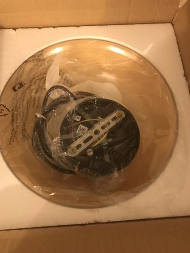 Customer photo review of Industrial Antique Dome Amber Glass Pendant Lighting