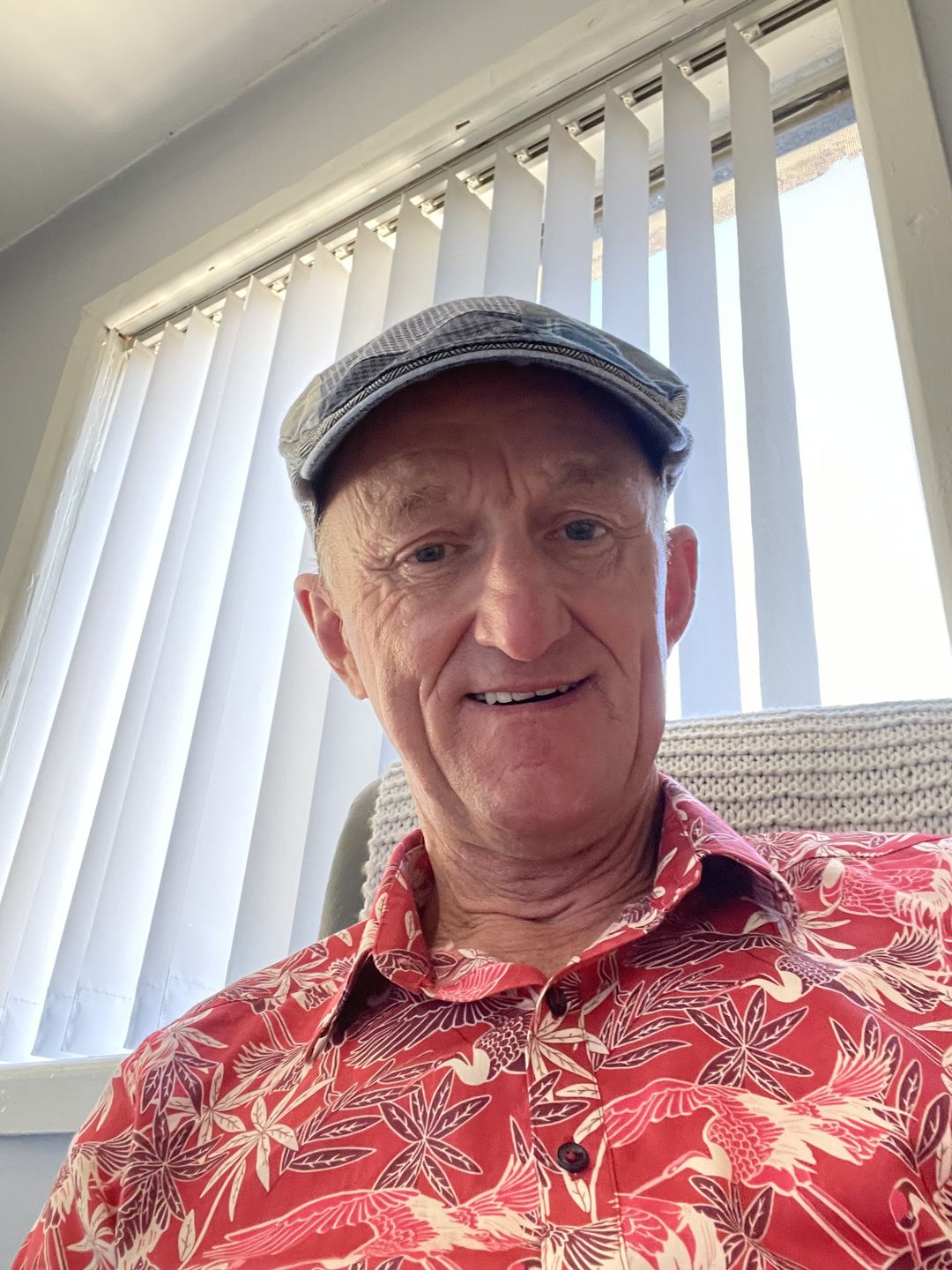 Customer photo review of Donegal Touring Cap Patchwork Grey/Blue Linen