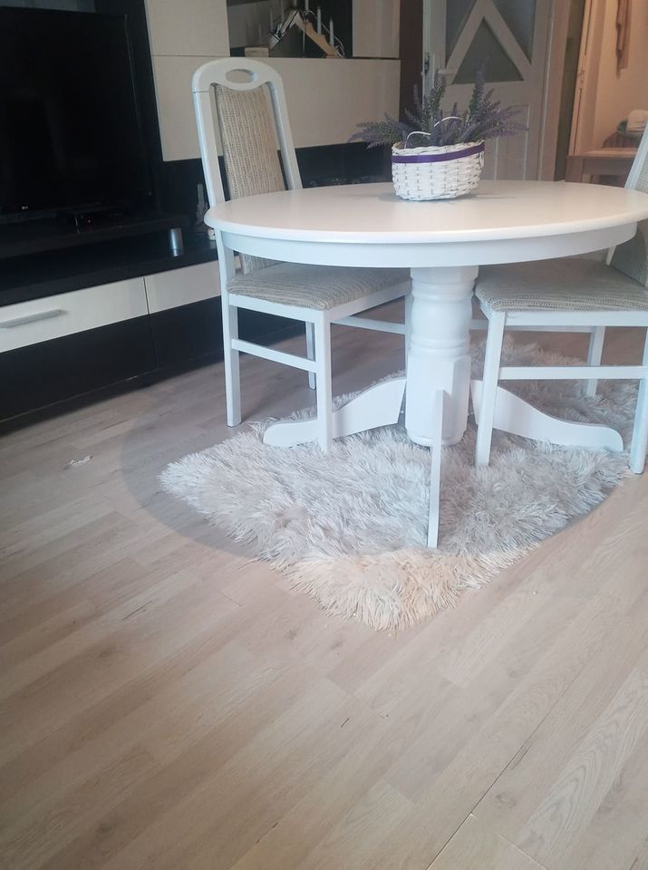 Customer photo review of Masa GLOSTER, alb, 106x106x75 cm