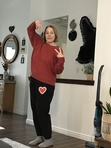 Customer photo review of Ester Jogger Sweetheart - Onyx / Coral