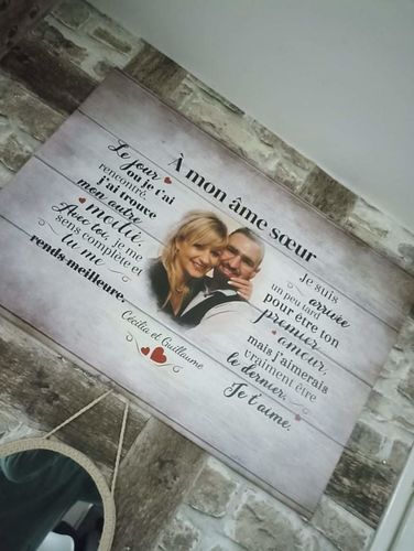 Customer photo review of À mon chéri (Photo) - Toile partenaire