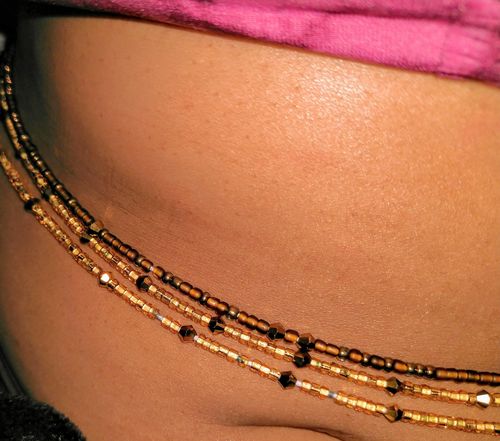 Customer photo review of Gold Coast Crystal Waist Beads