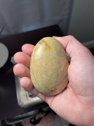 Customer photo review of Pistachio Opal Palm Stone