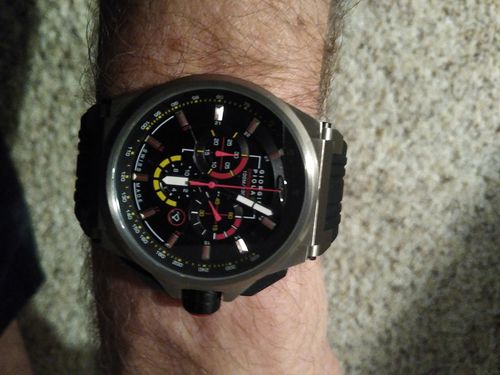 Customer photo review of Strat-3 - Black Titanium Swiss Sport Chrono Watch