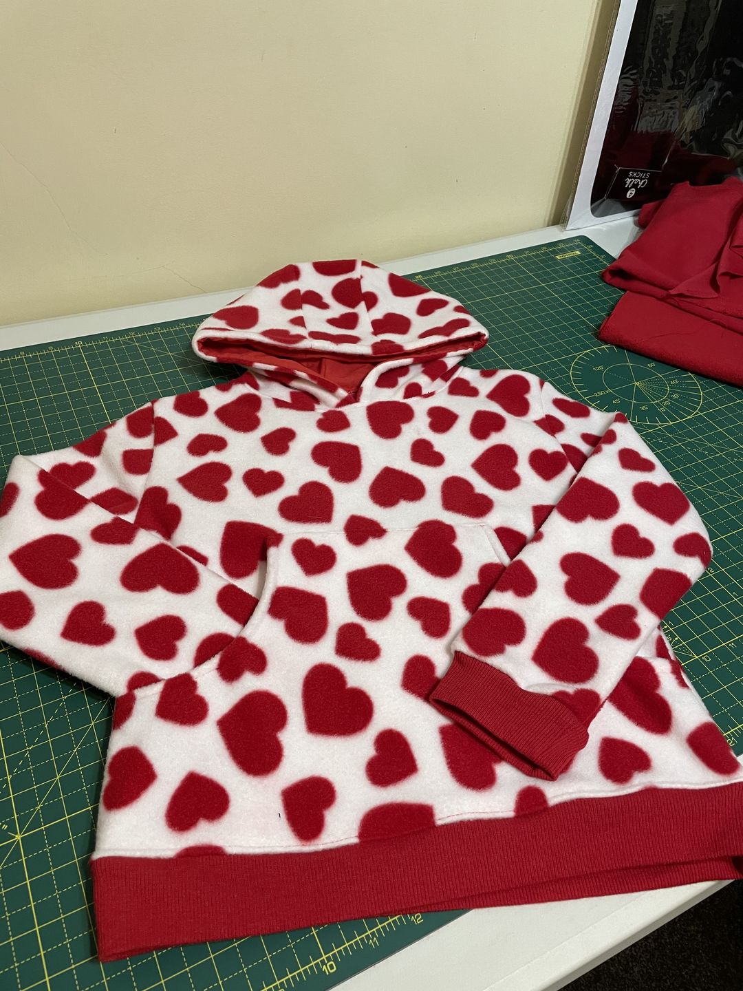 Customer photo review of All Over Hearts Anti Pill Polar Fleece Fabric