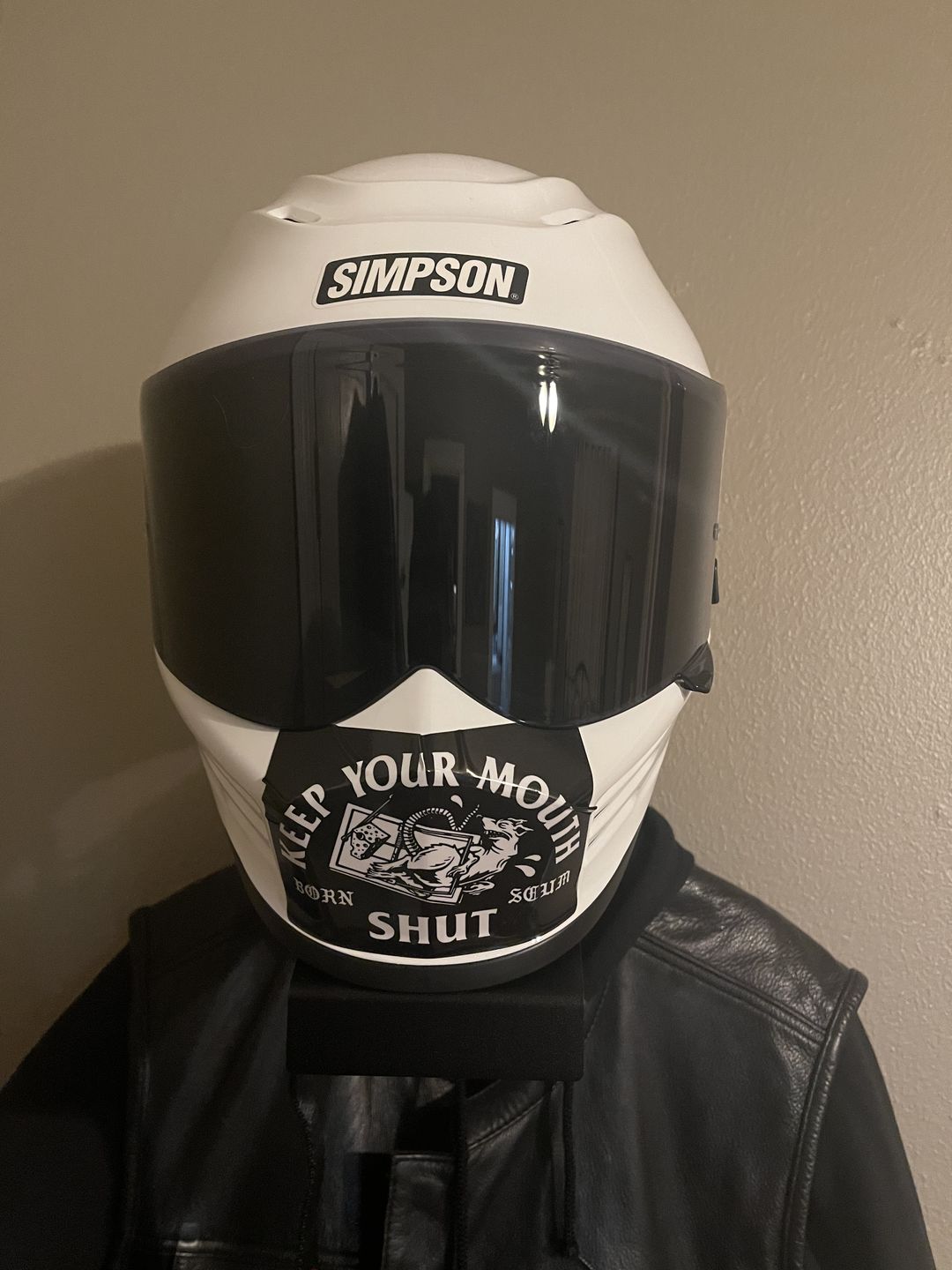 Customer photo review of KEEP YOUR MOUTH SHUT STICKER