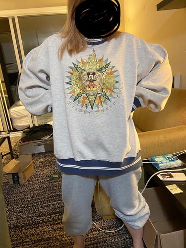 Customer photo review of Vintage Walt Disney World Tour Sweatshirt Size 2XL