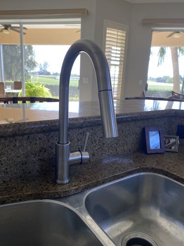 Customer photo review of Imperium Touch Control Dual Function Pull Out Spout Kitchen Faucet