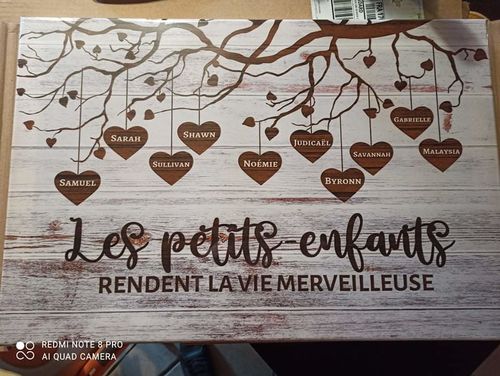 Customer photo review of Mes petits-enfants - Toile grands-parents