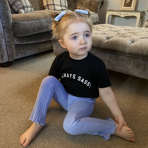 Customer photo review of Always Sassy Kids T-Shirt