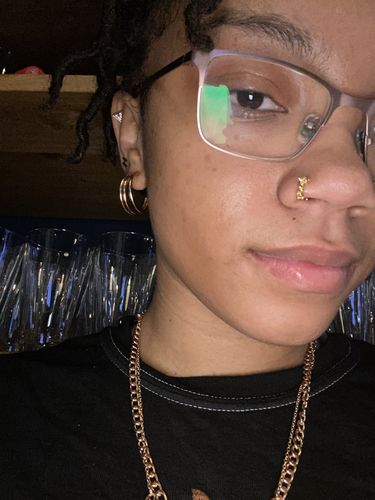Customer photo review of MONET Nose Hoop