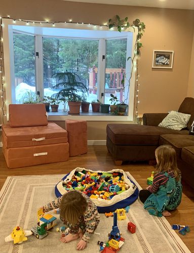 Customer photo review of Large Toy Storage Bag - Royal Blue