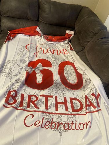 Customer photo review of 70th Birthday Party Backdrop
