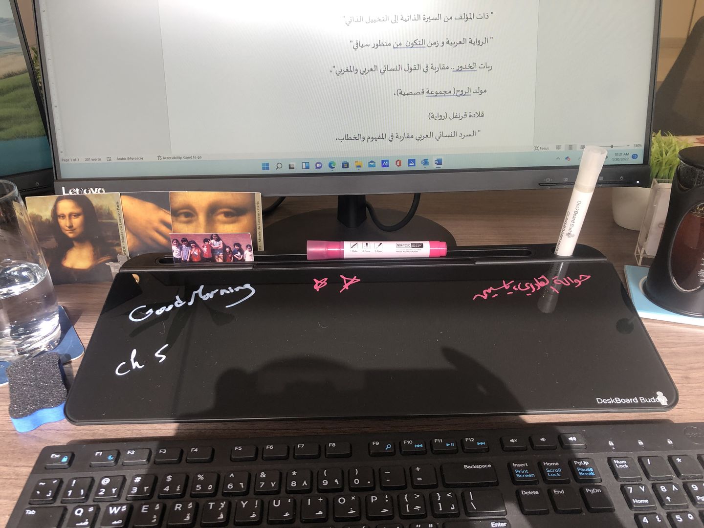 Customer photo review of Dry Erase Markers + Eraser - 10 Pack (for Black DeskBoard Buddy)