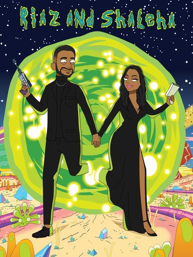 Customer photo review of 'Rick and Morty' Custom Portrait