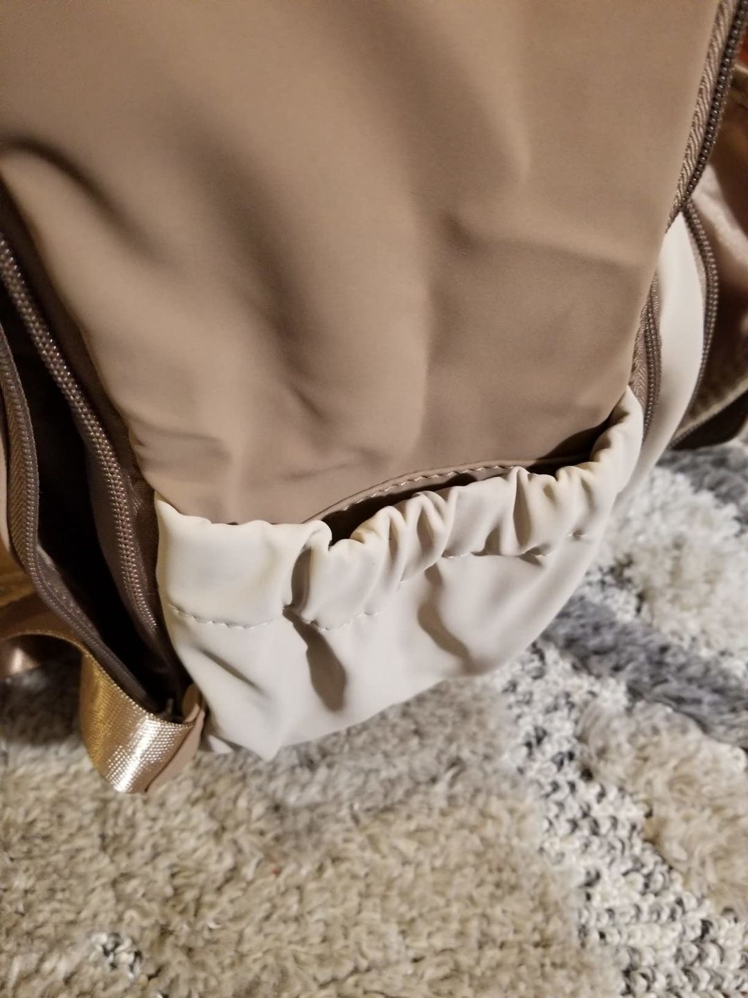 Customer photo review of PLAY Diaper Bag (Latte)