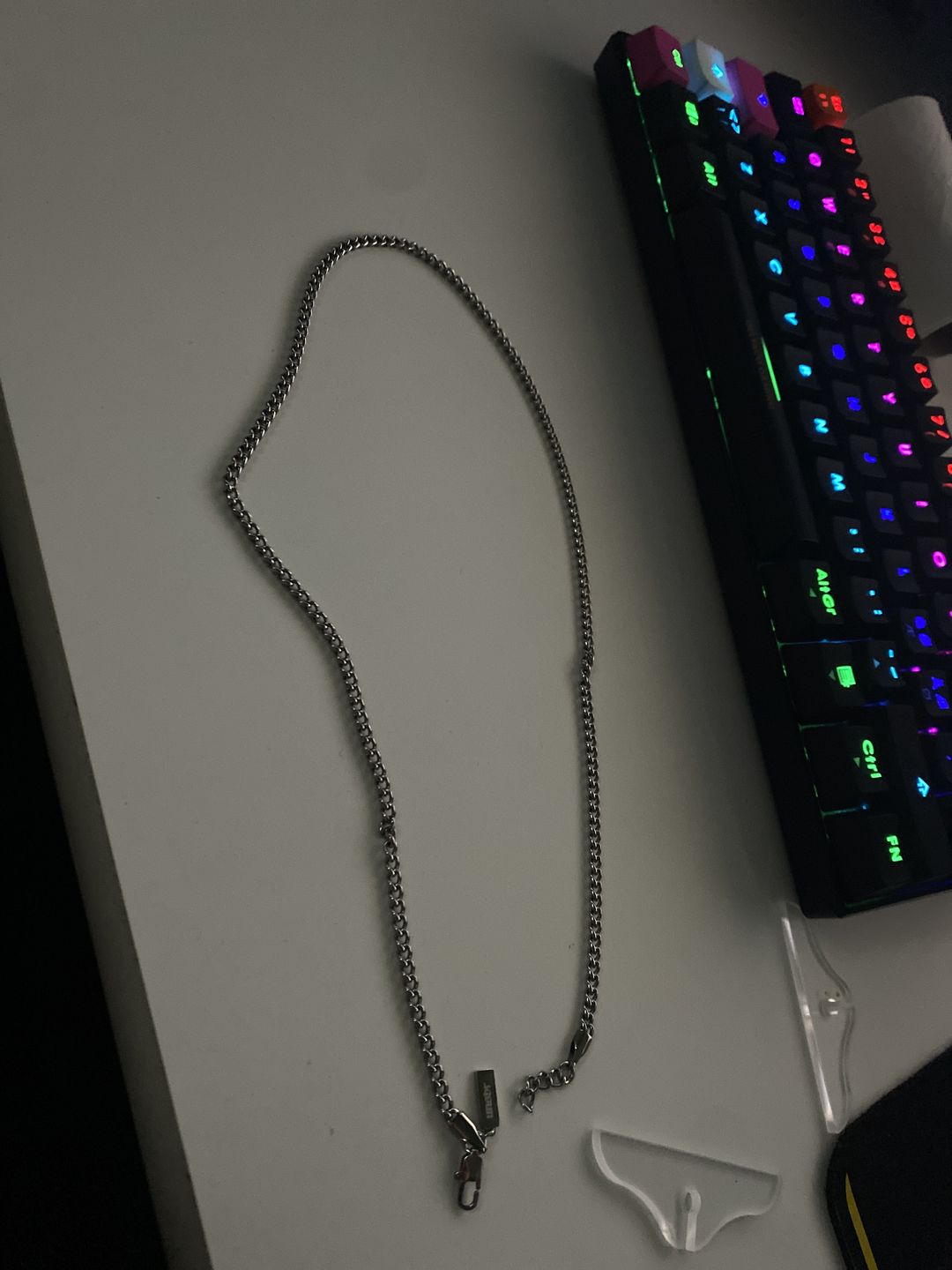 Customer photo review of Curb Chain (Silver) 3.5mm