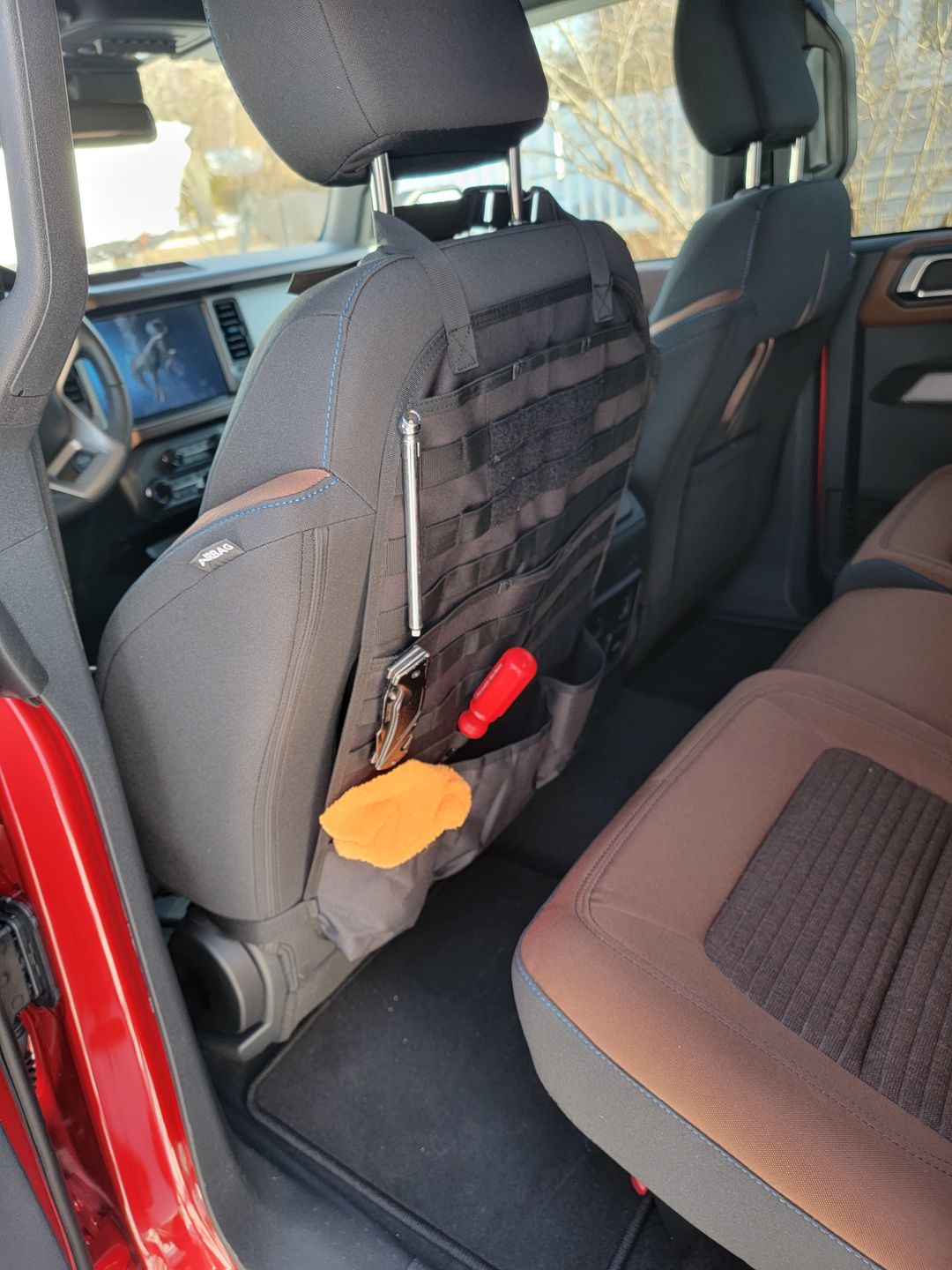 Customer photo review of Tactical MOLLE Seat Organizer v2
