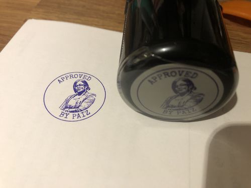 Customer photo review of Self-Inking Face Stamp