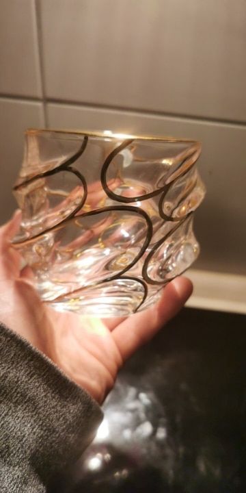 Customer photo review of Golden Whiskey Tumblers
