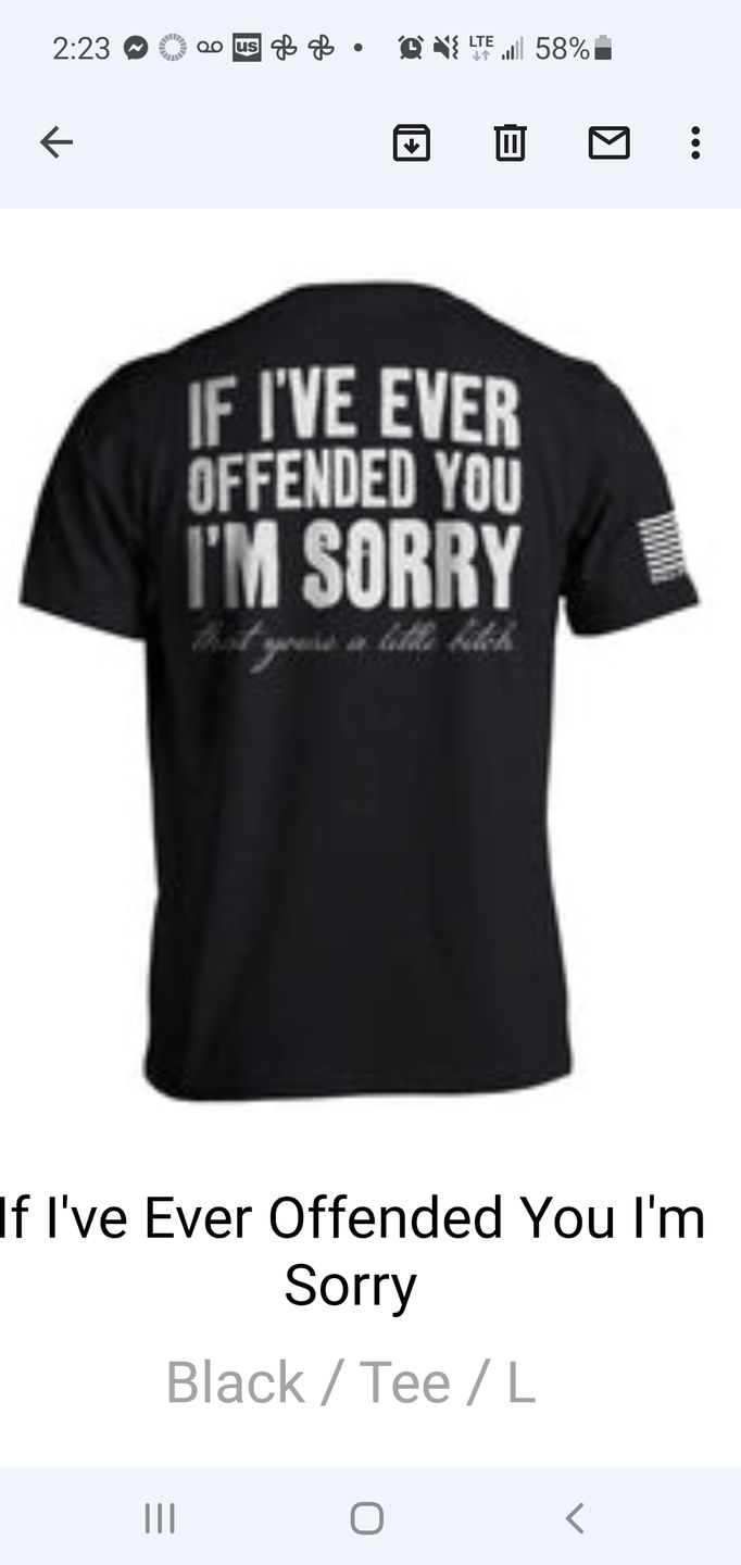 Customer photo review of If I've Ever Offended You I'm Sorry