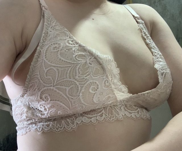 Customer photo review of Avery Dove Nursing Bralette