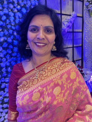 Customer photo review of Royale: Navy Blue Multicolour Jamewar Kashmiri Woven Silk Saree
