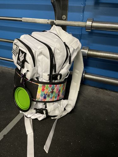 Customer photo review of Gen 3 White 35L Backpack