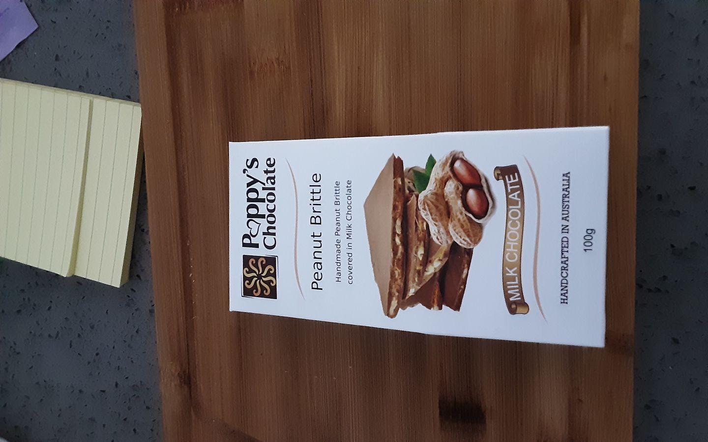 Customer photo review of Peanut Brittle coated in Milk Chocolate 100g