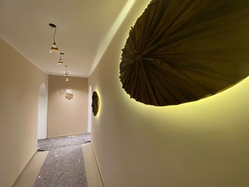 Customer photo review of Wandlampe Holz LUNAR