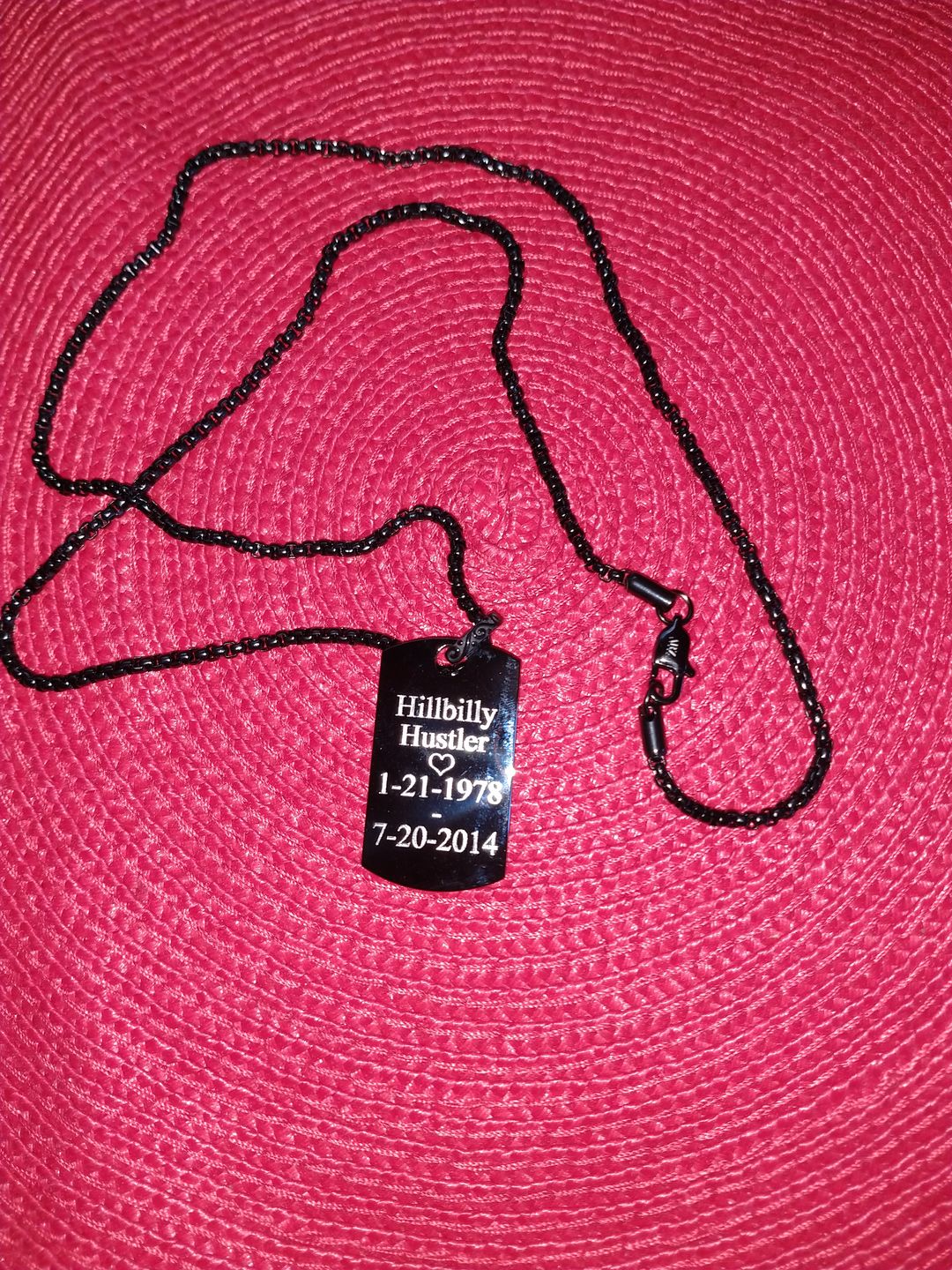 Customer photo review of Engravable Detailed Dog Tag