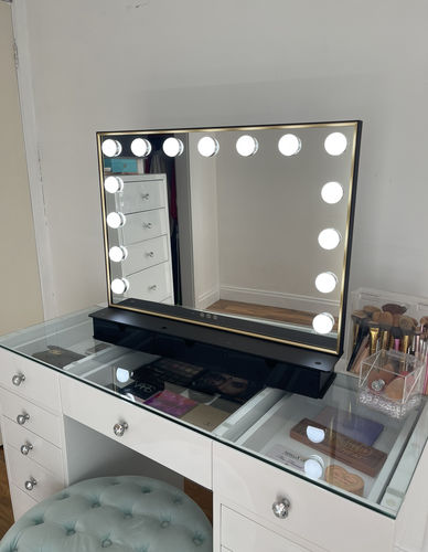 Customer photo review of Hollywood Mirror (Extra Large) "LUXE"