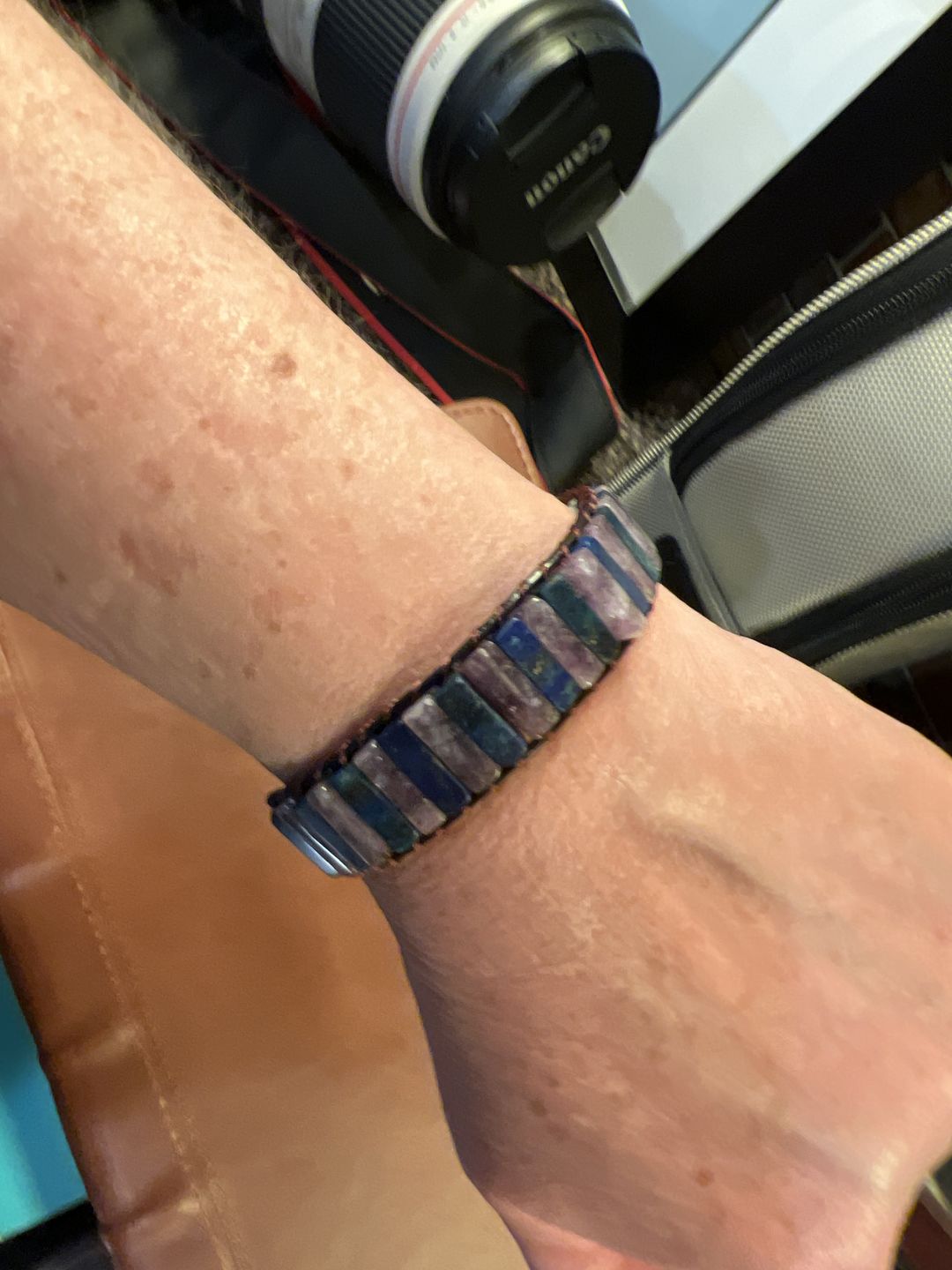 Customer photo review of Lapis Lazuli & Amethyst Bracelet