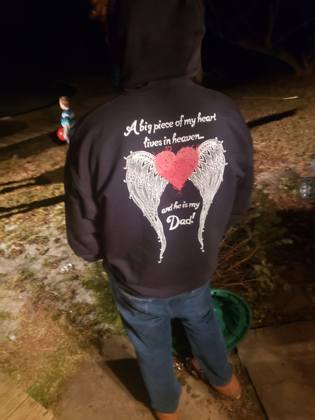 Customer photo review of Dad - A Big Piece of my Heart Hoodie