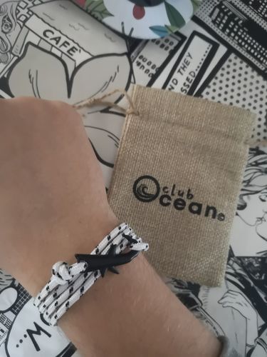 Customer photo review of "Shark" tracking bracelet