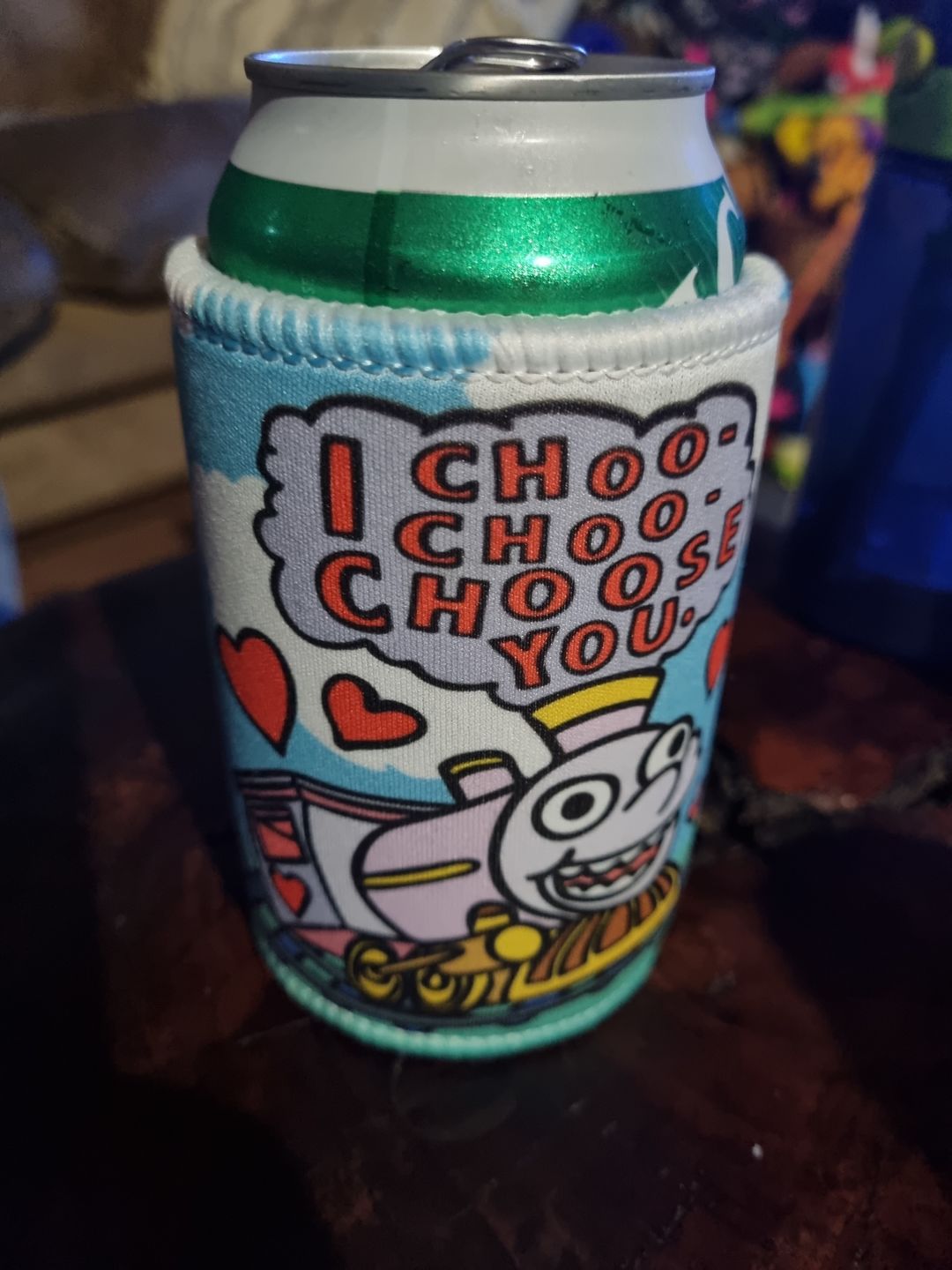 Customer photo review of Choo Choo Choose You 🚂- Stubby Holder
