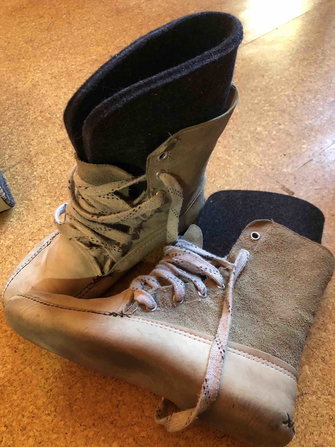 Customer photo review of Wool Felt Replacement Boot Liners (826 BB)